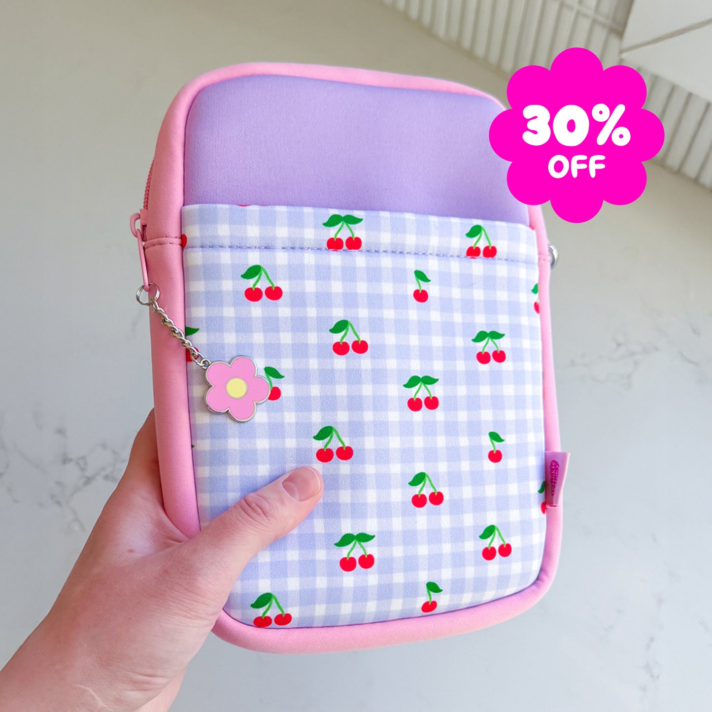 Imperfect - Cherry Gingham Book Sleeve