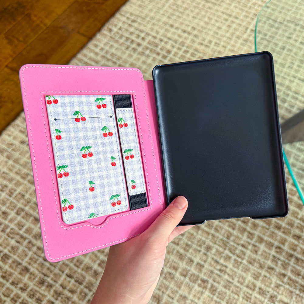 PRE-ORDER: Cherry Gingham Kindle Case