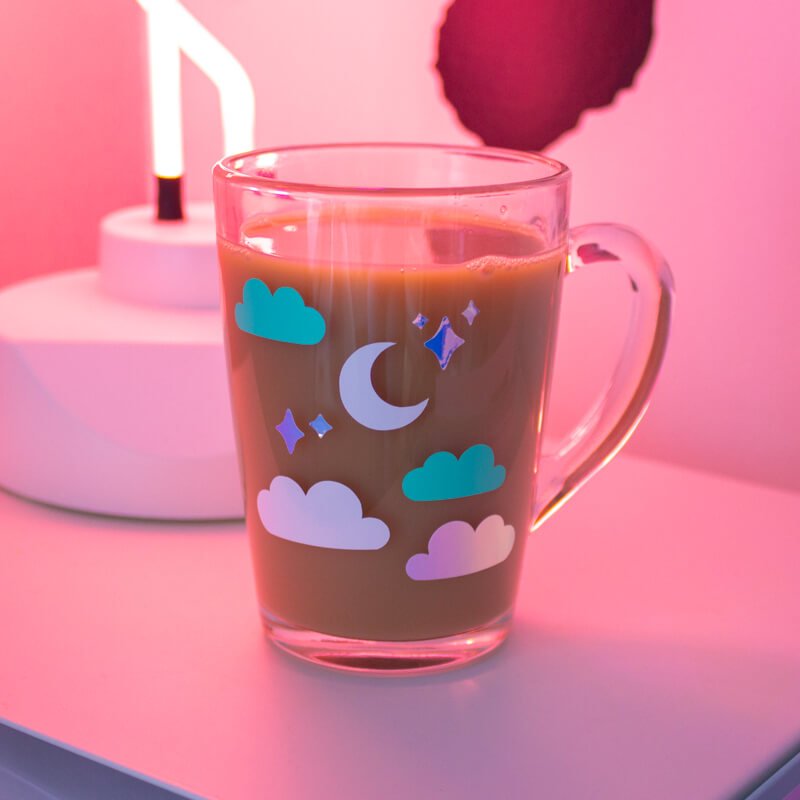 Sprinkle Club - Cute kawaii style glass mug with tea