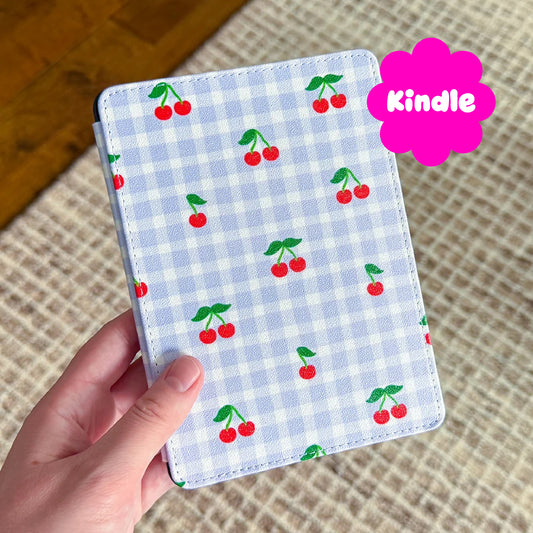 Cherry Gingham Kindle Case