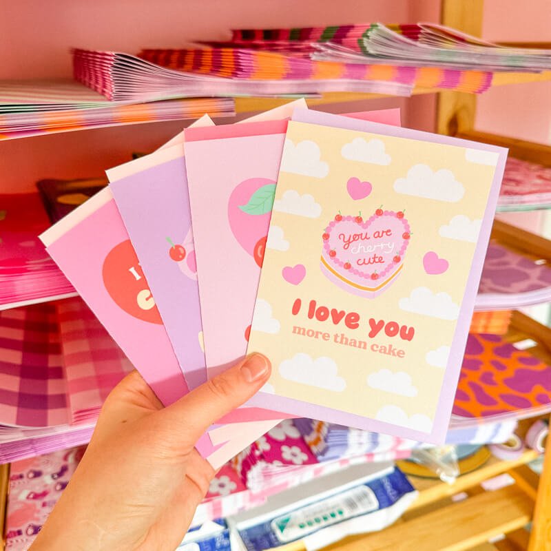 Sprinkle Club - A collection of four pastel valentine's greeting cards with a cute sweet theme