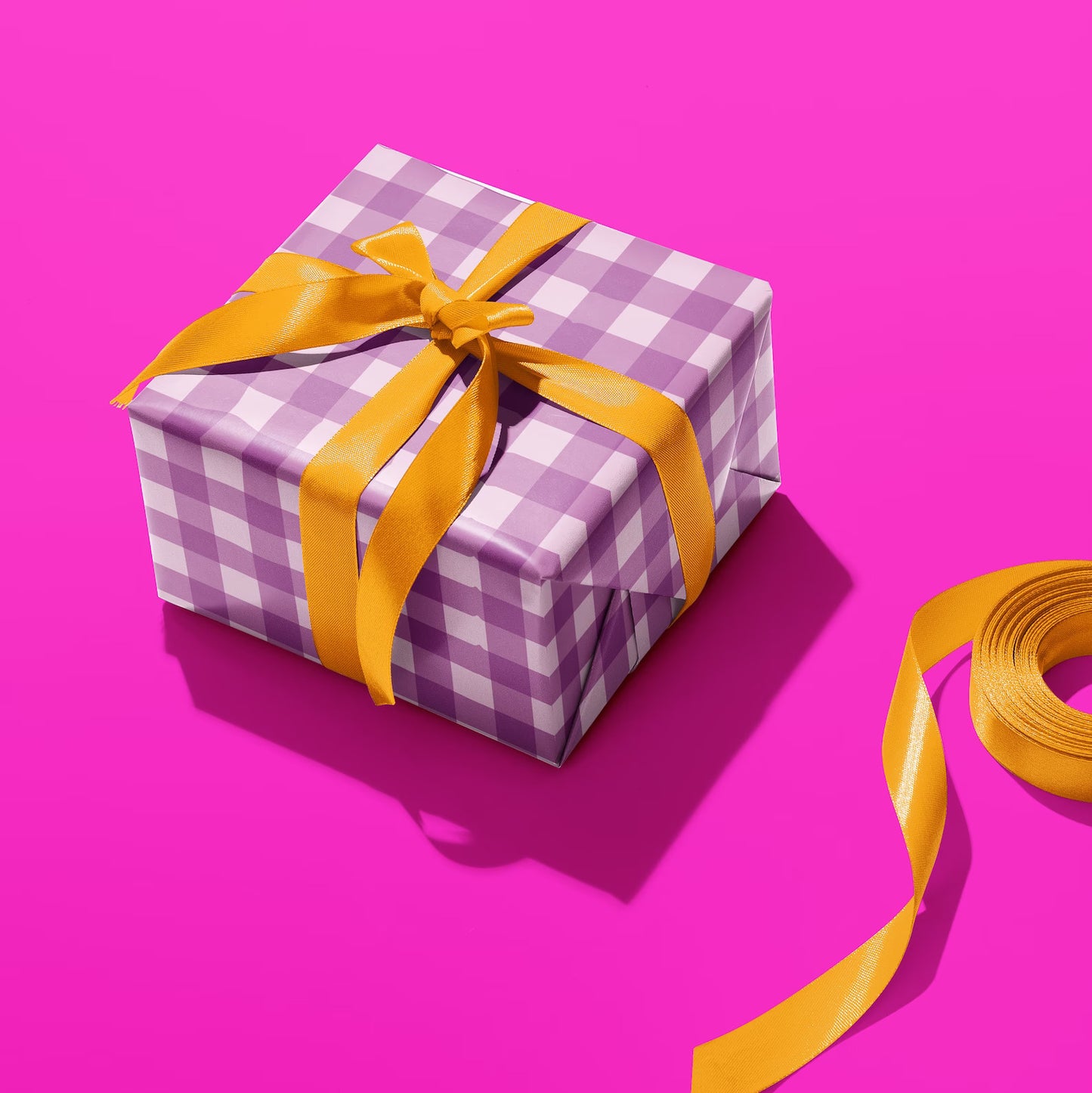 Sprinkle Club - A present wrapped in gingham pattern wrapping paper
